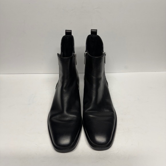 3.1 Phillip Lim Alexa Ankle Boot Black Leather Zip Square Toe Bootie Size 10 - Picture 3 of 11
